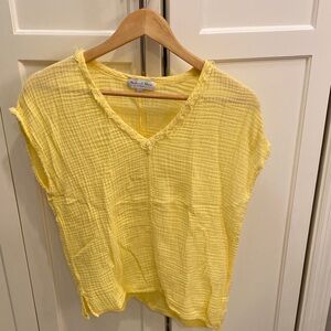 Michael Stars Sunny Yellow V-Neck Blouse